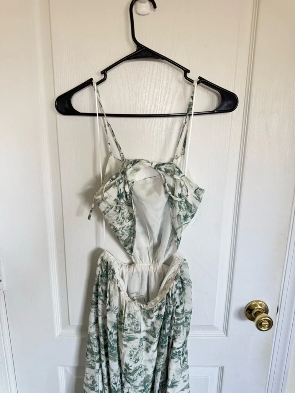 Abercrombie & Fitch Cutout Maxi Green Dress